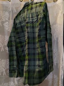 Men's Green Plaid Long Sleeve Shirt