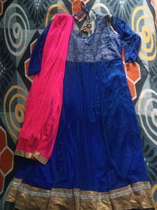 Blue Colour Midi Gown