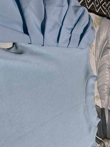 Light Blue Puff Sleeve Top