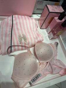 Victoria's Secret Pink Bra & Sleepshirt Set