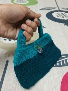 Cute Mini Handmade Woollen Handbag Cluth