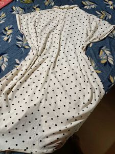 POLKA DOT BUTTON-DOWN DRESS