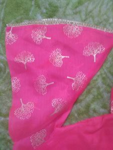 Rose pink Colour Gown Light Weight For Heavy look