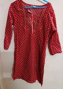 Red printed Tunic