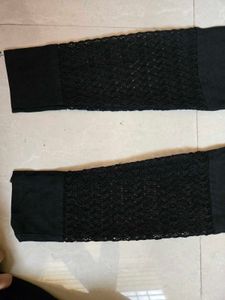 Black Lace Detailed Palazzos