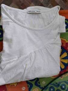 White Ruffle Long Sleeve Top