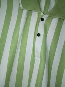 boys Striped Polo Shirt light green 34 inch