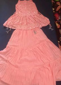 Beautiful Pink Sequined Lehenga Set