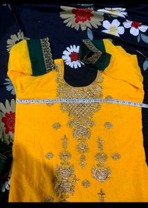 Yellow Embroidered Kurta Set with Dupatta