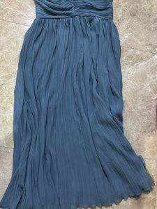 ZARA blue pleated dress