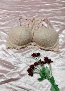 Pink Lace Push-Up Bra