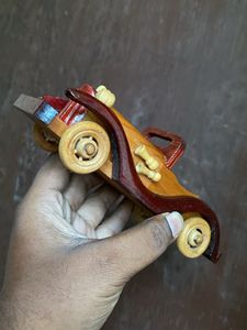 Vintage Wooden Car Showpiece