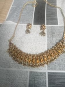 Beautiful Party Wear Copper Golden Set