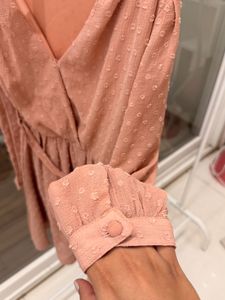 peach A line Dress