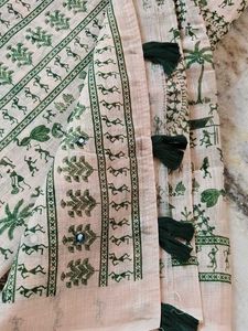 Hand-painted Warli Art Saree