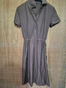Casual Brown Shirt Dress