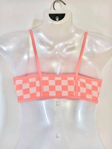 Checkerboard Halter Top