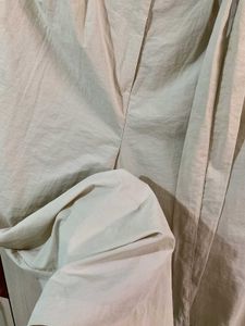 Cream Wide Leg Pants with Belt