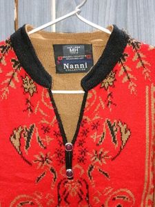 Red Patterned Kurti