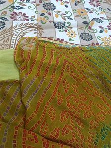 Vibrant Yellow Bandhani Saree