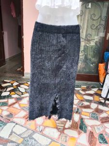 Fuzzy Fleece High-Stretch Winter Skirt