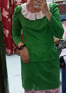 Parrot Green Dress Top For Girls Women New