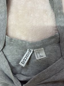 Grey Spaghetti Strap Crop Top