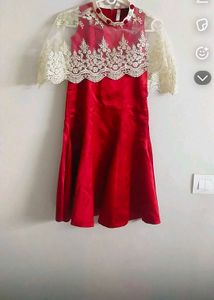 Elegant Red Lace frock