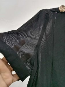 Chic Black Short Sleeve Blazer