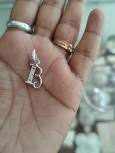 925 Silver Alphabet Pendant Wth Hallmark