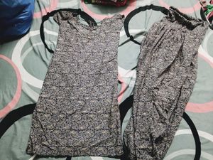 Paisley Print Kurta and Palazzo Set