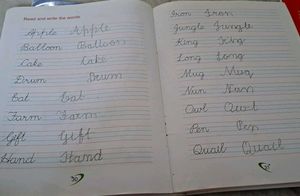 Cursive writing practice books set of 4