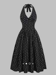 Polka Dot Halter Dress