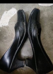 Classic Black Wedge Heels