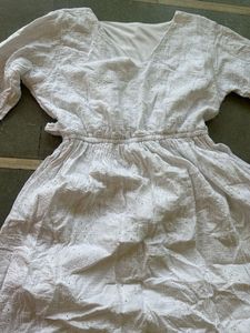 White Eyelet Midi Dress