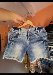 Distressed Denim Shorts