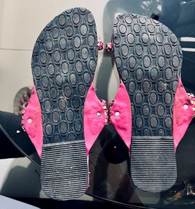 Gold &amp; Pink Ethnic One Toe Flat No.EU39[6]