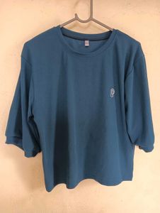 Teal Crew Neck 3/4 Sleeve Top