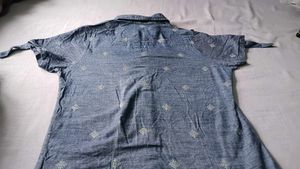 Blue Denim Style Short Sleeve Shirt