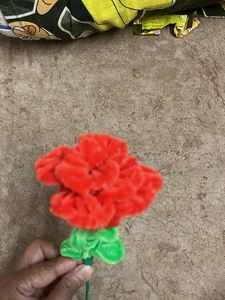 Handmade Red Rose Flower Decor