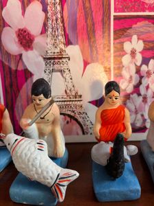 Clay dolls for jhulon decoration