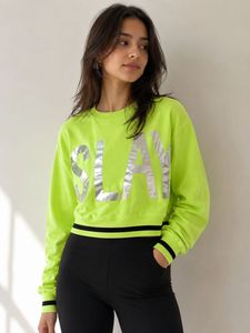 Neon Green "SLAY" Graphic Sweatshirt