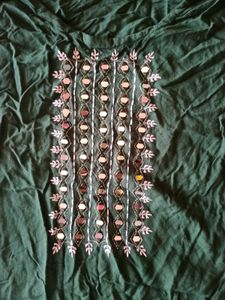 Elegant Embroidered Green Kurta