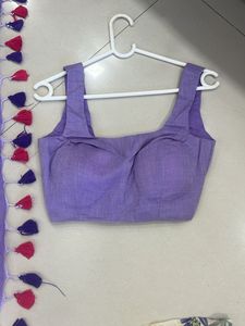 LAVENDER SAREE WITH TWO BLOUSES