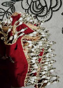 Maroon Embellished shrara set