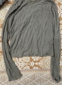 Cute Textured Long Sleeve Top