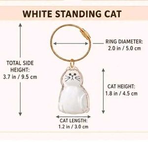 Cute Cat fur Keychain with Keepsake Chamber