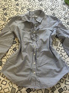 Old Navy Striped Ruffle Shirt