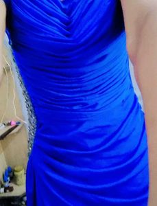 Royal Blue Ruched Gown