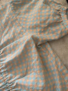 Chic Ruched Checkered Top